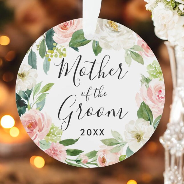 Blush Flowers Mother of the Groom Ornament (Creator Uploaded)