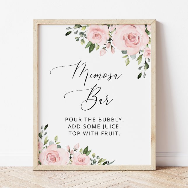 Blush Flowers, Pink Flowers, Boho, Mimosa Bar  Poster (Creator Uploaded)