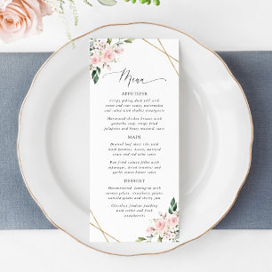 Blush Flowers, Pink Flowers, Bridal Shower Menu