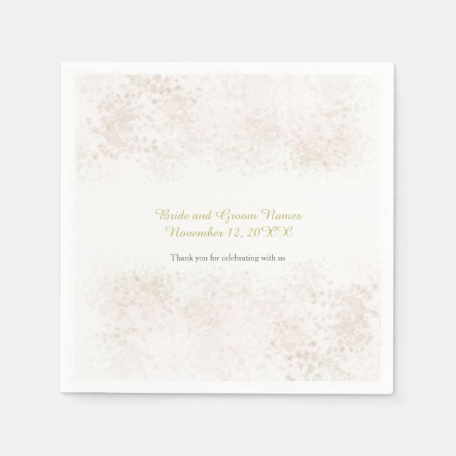 Blush Flush Elegant Wedding Napkin (Front)