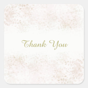 Blush Flush Thank You Square Sticker