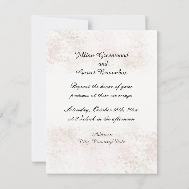 Blush Flush Wedding Invitation (Front)