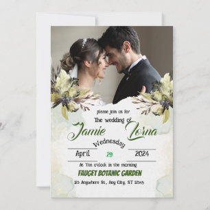 Blush Garden Romance: Elegant Wedding Invitation"* Invitation