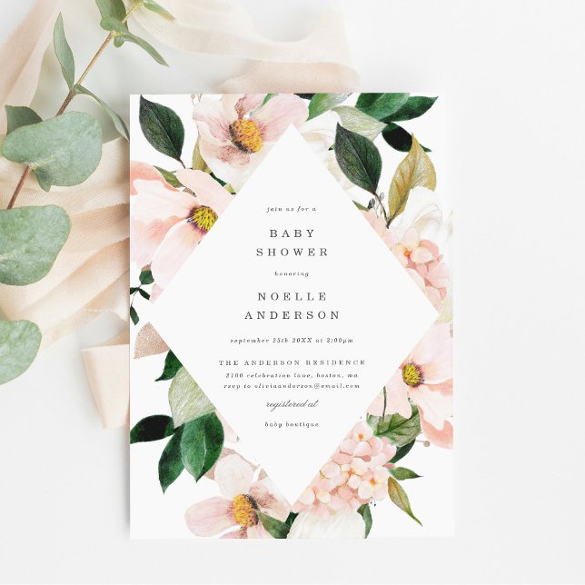 Blush Garden Spring Baby Shower Invitation (Creator Uploaded)