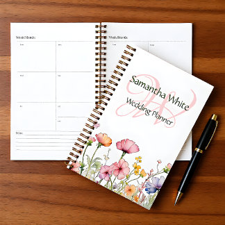 Blush Garden Watercolor Personalized Planner