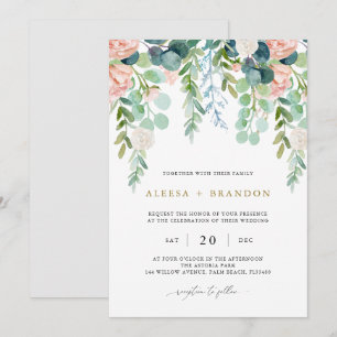 Blush Garden Wedding Invitation