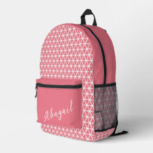 Blush Geo Backpack — Customisable Confidence