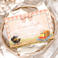 Blush Gingham Baby Q Diapper Raffle