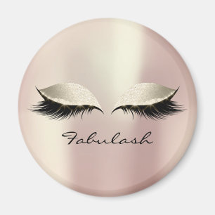 Blush Girly Makeup Lashes Name Ivory Pink Eyes Magnet