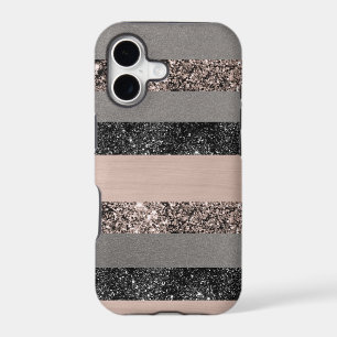 Blush Glitter Glam Stripes #1 #shiny