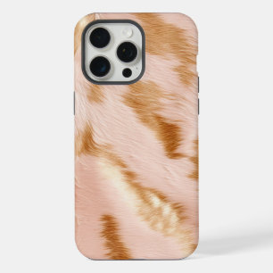 Blush Gold Cowgirl Cowhide iPhone 15 Pro Max Case