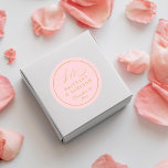 Blush Gold Elegant Script I Do Wedding Sticker<br><div class="desc">Elegant blush and gold wedding sticker with "I do" in calligraphy and editable gold border accent. Customise the background colour as well.</div>