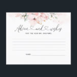 Blush gold floral advice and wishes card. flyer<br><div class="desc">Elegant blush watercolor wedding advice and wishes card.
Matching items available.</div>