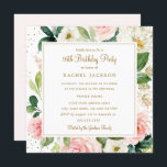 Blush Gold Floral Watercolor 16th Birthday Invite<br><div class="desc">More modern floral Birthday Invitations in the Little Bayleigh Store!</div>