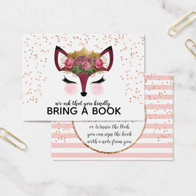 Blush & Gold Fox Princess Bring A Book (Office)