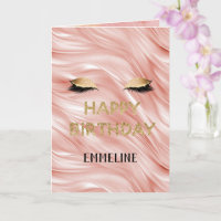 Blush Gold Glitter Eyelashes Birthday