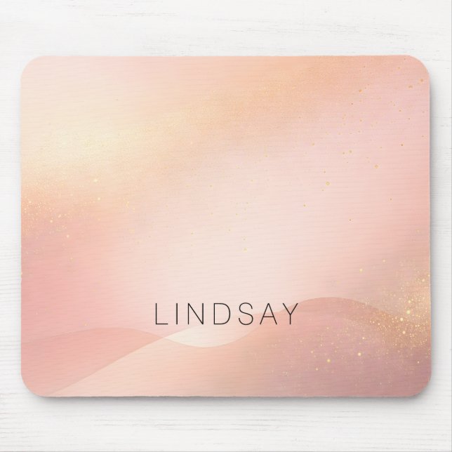 Blush Gold Glow Gradient  Mouse Pad (Front)