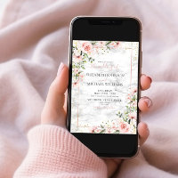 Blush Gold Greenery Dusty Pink Floral Wedding