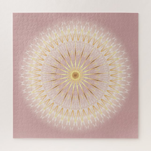 Blush Gold Mandala Jigsaw Puzzle (Vertical)