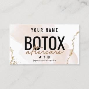 Blush Gold Modern Botox Aftercare Guide Business Card