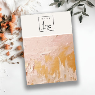 Blush Gold Oil Paint Texture Logo Blank Jewellery Business Card