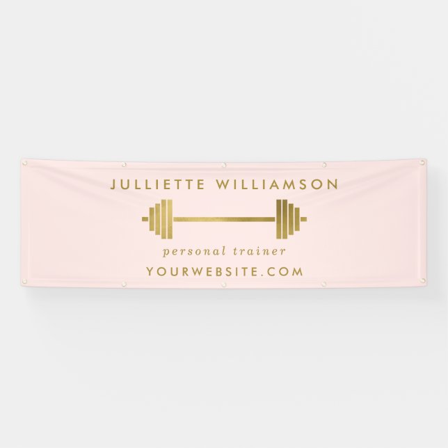Blush & Gold Personal Trainer  Banner (Horizontal)