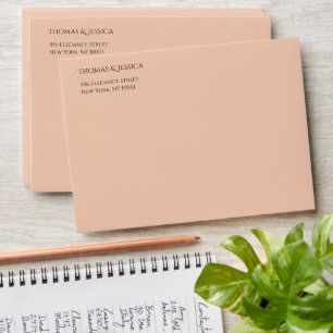 Blush Gold Sparkle Romantic Wedding Elegance Envelope
