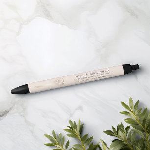 Blush & Gold Whisk   Bakery or Catering Business Black Ink Pen