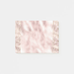 Blush Gold Zebra Print Post-it Notes