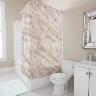 Blush Gold Zebra Print Shower Curtain