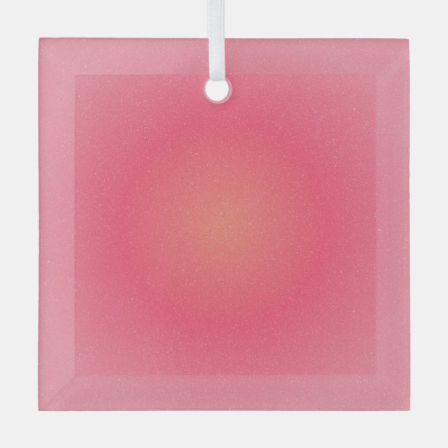 Blush Gradient Glass Ornament (Front)