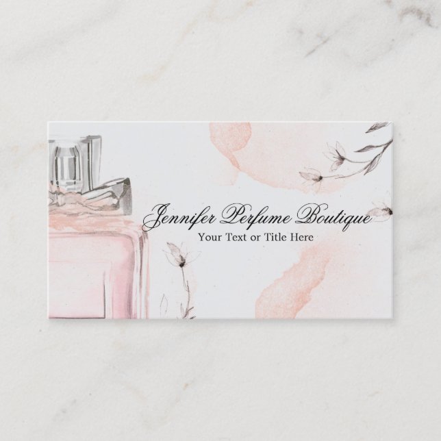 Blush Gray Classy Perfume Essential Oils Business Card (Front)