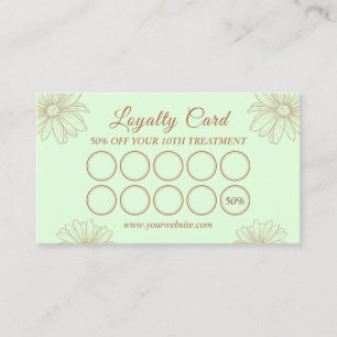 Blush Green loyalty Card for Salon & Beauty Artist