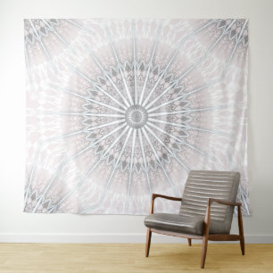 Blush Grey Mandala Tapestry