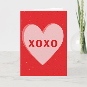 Blush Heart Glitter Texture Card