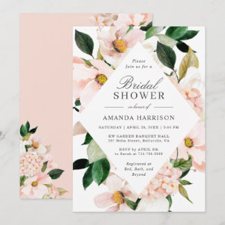 Blush Hydrangea Bridal Shower Invitation