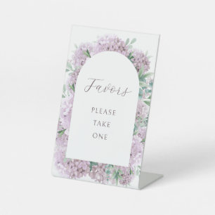 Blush Hydrangea Favours Pedestal Sign