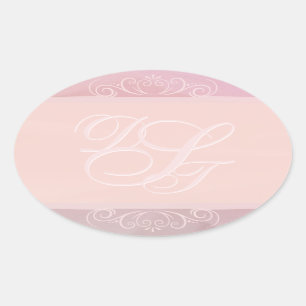 Blush Initials Envelope Stickers