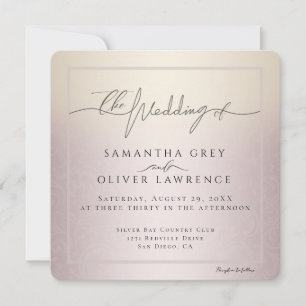 Blush Ivory, Elegant Minimalist Wedding Invitation