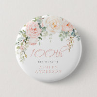 Blush & Ivory Floral 100th Birthday Party