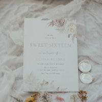 Blush & Ivory Floral Sweet Sixteen 16th Birthday