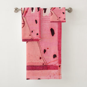 Blush Kilim: Pink Moroccan Heritage Art Bath Towel Set