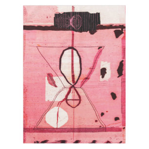 Blush Kilim: Pink Moroccan Heritage Art Tablecloth
