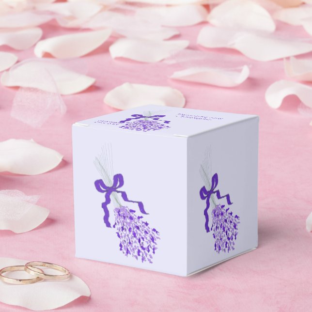 Blush Lavender Design Wedding Favour Box (Wedding)