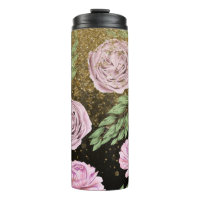 *~* Blush Lavender PEONY Gold Glitter Floral