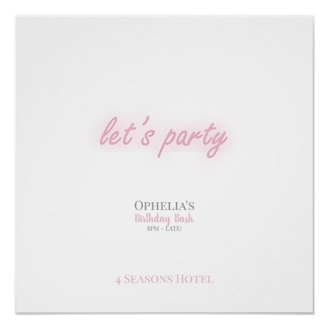 Blush Lets Party  Poster (Front)