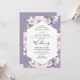 Blush Magnolia Wedding Invitation