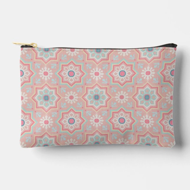 Blush Majesty – Andalusian Moroccan Elegance Accessory Pouch (Front)