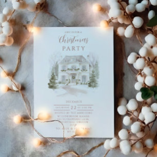 Blush Manor Christmas Invitation