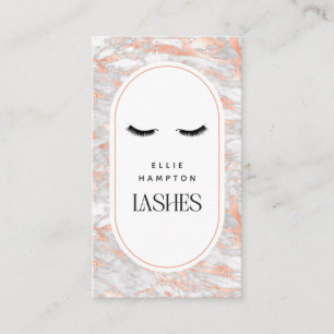 Blush Marble Arch Lashes Beauty Customizable Business Card